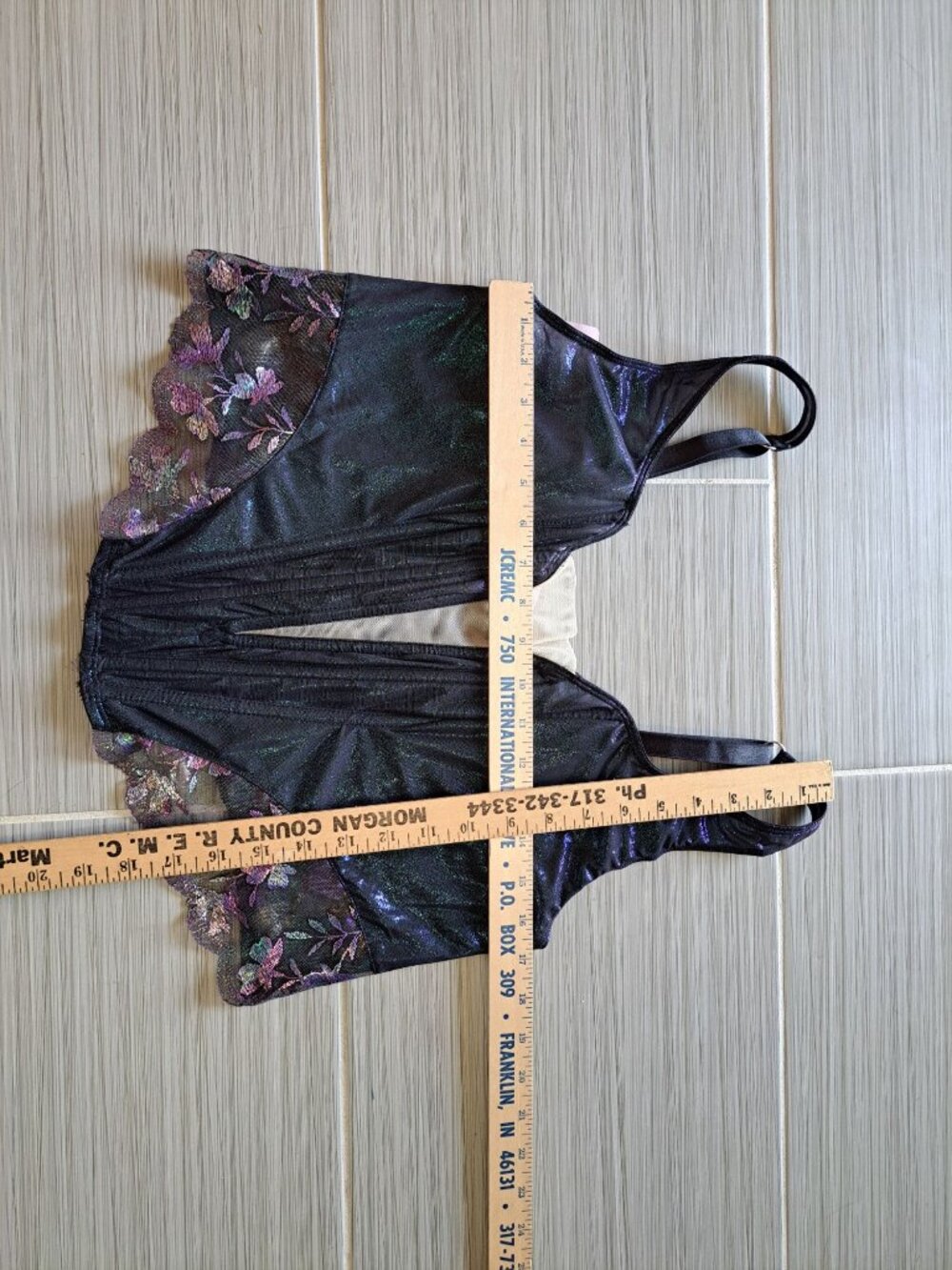 Savage X Fenty 2XL Iridescent Lace Bustier Adjustable Straps Sheer Hook New - Picture 10 of 11